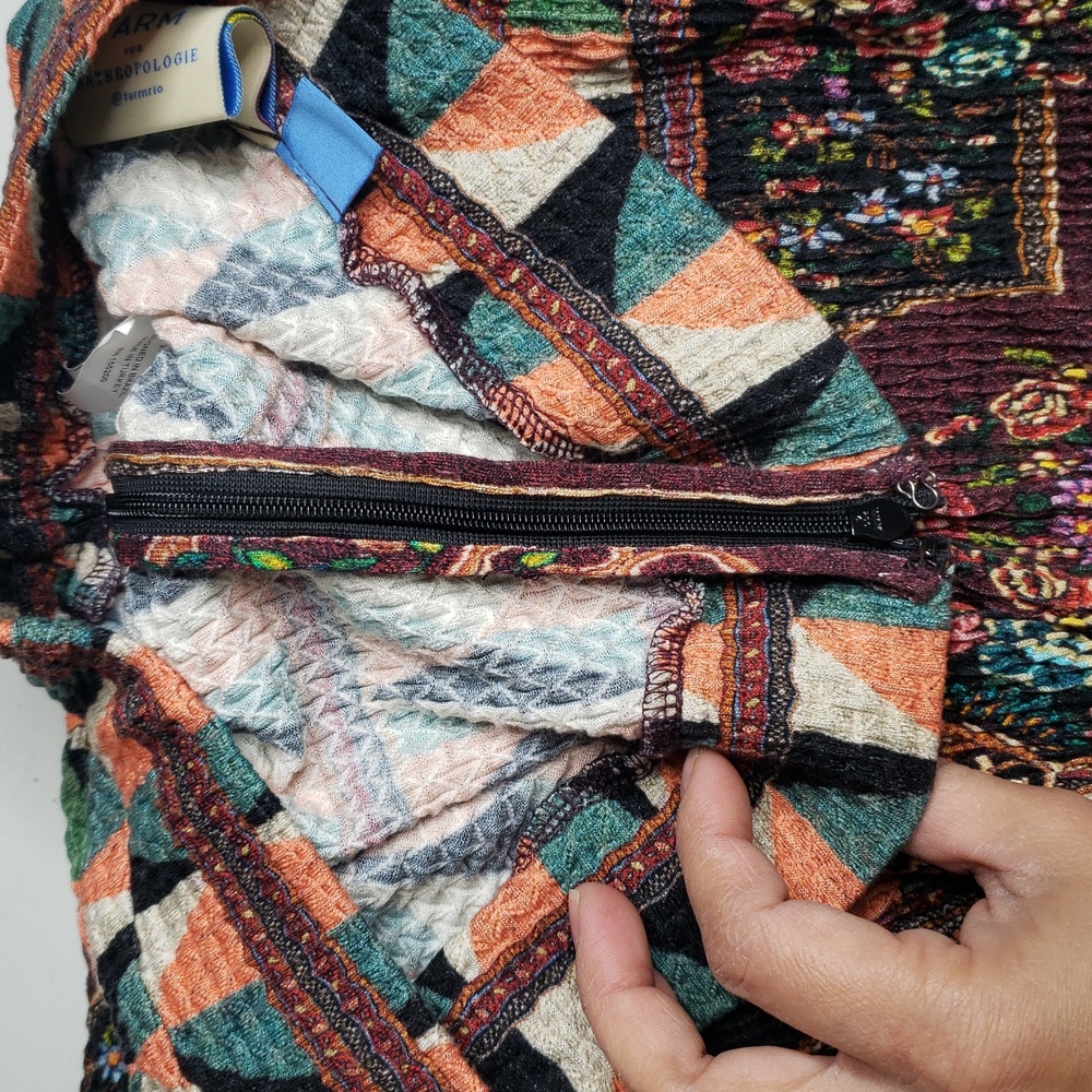 Farm Rio x Anthropologie Mixed Print  Maxi Long Skirt Size XS Festival Bohemian - Picture 13 of 16